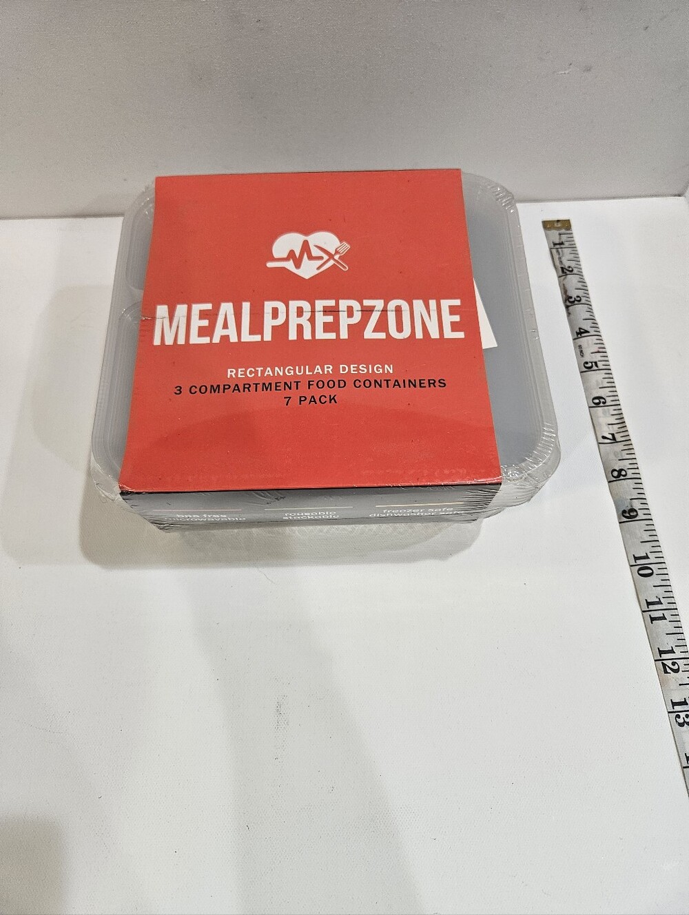 7 Rectangular 3-Compartment Food Containers - Picture 4 of 4